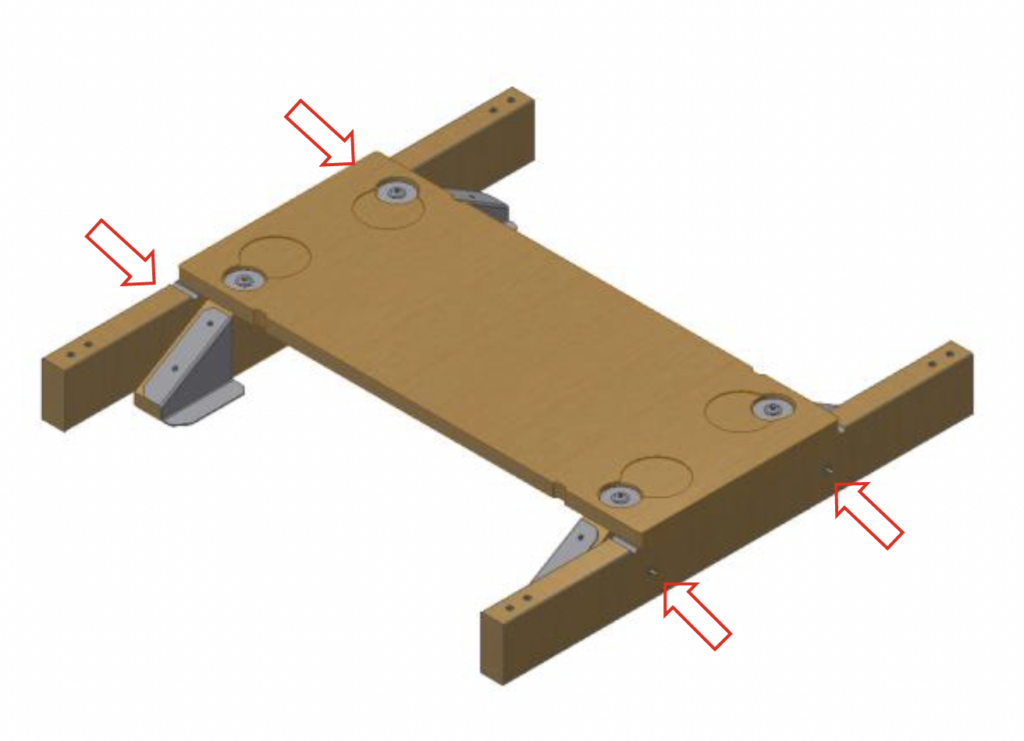 Instructional image supporting textual instruction step 3 to assemble a Large Footprint Pallet.
