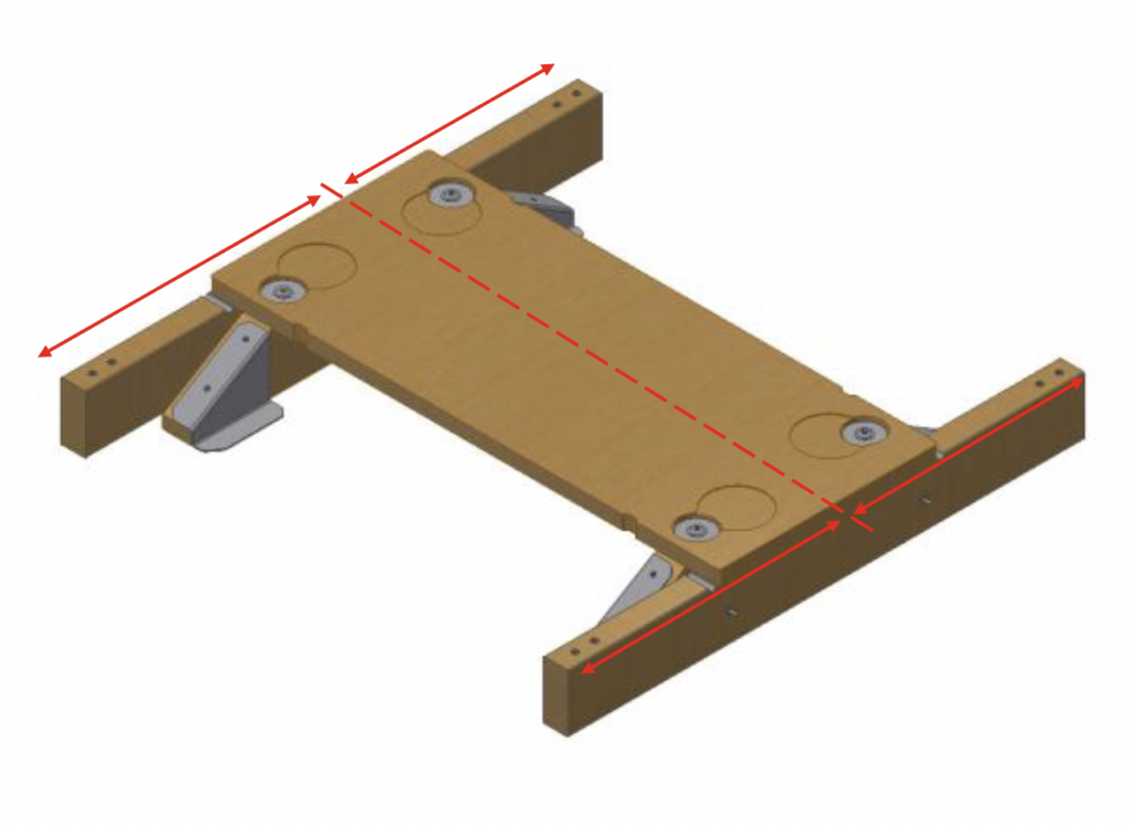Instructional image supporting textual instruction step 4 to assemble a Large Footprint Pallet.