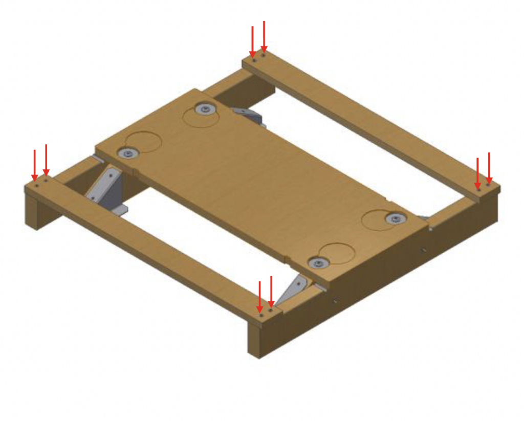 Instructional image supporting textual instruction step 5 to assemble a Large Footprint Pallet.